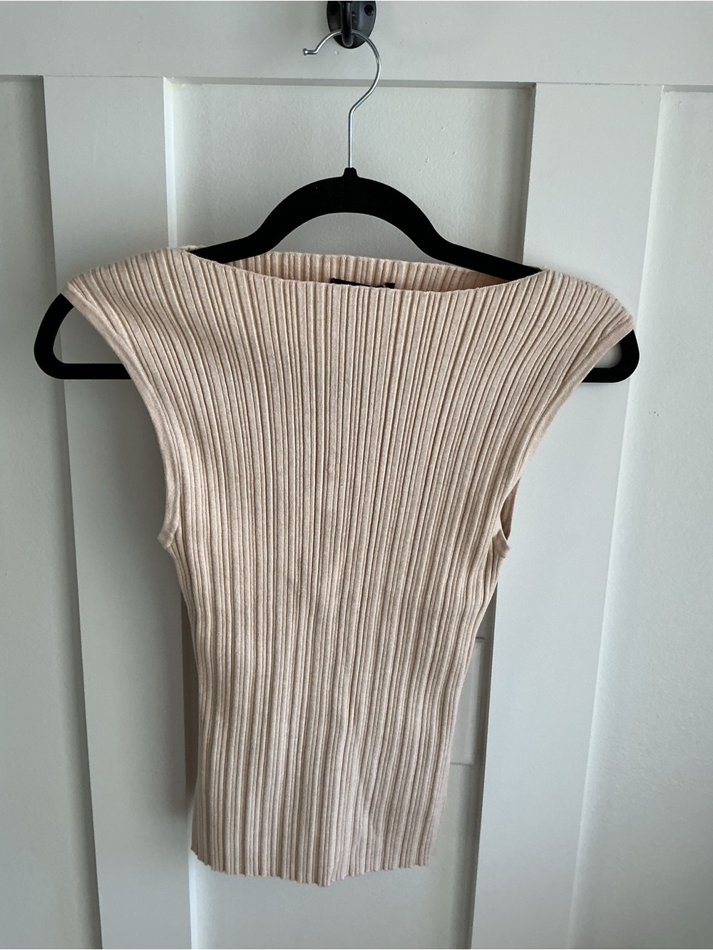 Quince Ribbed Knit Tank Top - Beige